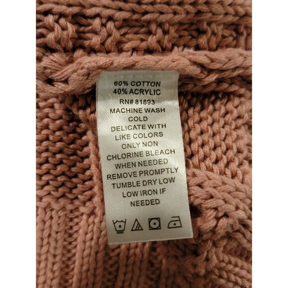 NEW Liz Claiborne NY Mauve Cardigan Women's Long Sleeve Knit Sweater Plus Size - Picture 8 of 11